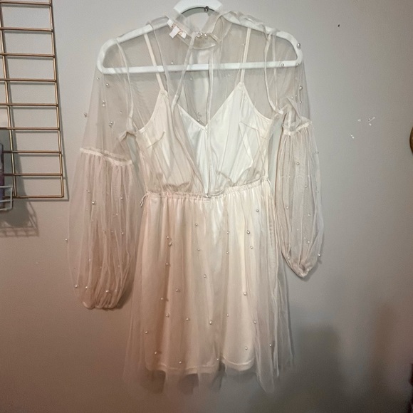 Sold - Pearl Studded Blush Pink Dress - Picture 3 of 3